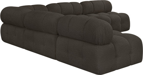 Niya Brown Boucle Fabric Modular Sectional Sec5C
