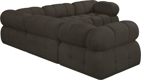 Niya Brown Boucle Fabric Modular Sectional Sec5D