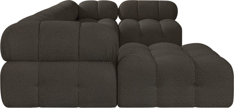 Niya Brown Boucle Fabric Modular Sectional Sec6A
