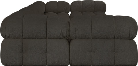 Niya Brown Boucle Fabric Modular Sectional Sec6B