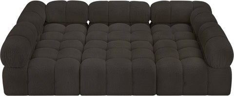 Niya Brown Boucle Fabric Modular Sectional Sec6C