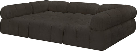 Niya Brown Boucle Fabric Modular Sectional Sec6C
