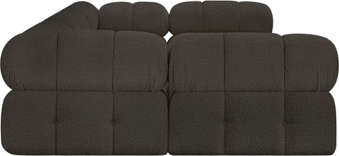 Niya Brown Boucle Fabric Modular Sectional Sec6C