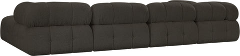 Niya Brown Boucle Fabric Modular Sectional Sec6D