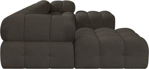 Niya Brown Boucle Fabric Modular Sectional Sec6D