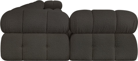 Niya Brown Boucle Fabric Modular Sectional Sec6E