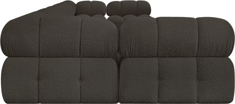 Niya Brown Boucle Fabric Modular Sectional Sec7A