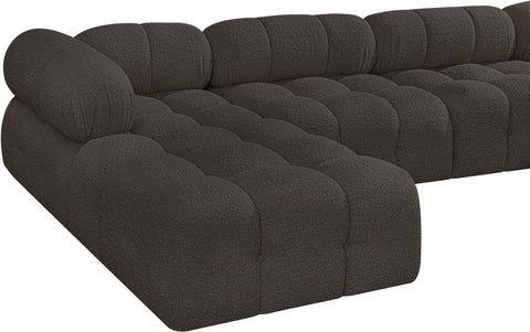 Niya Brown Boucle Fabric Modular Sectional Sec7B