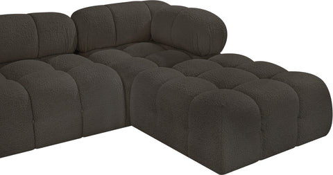 Niya Brown Boucle Fabric Modular Sectional Sec7B