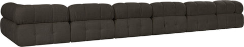 Niya Brown Boucle Fabric Modular Sectional Sec7C