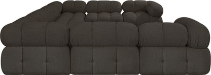 Niya Brown Boucle Fabric Modular Sectional Sec8A