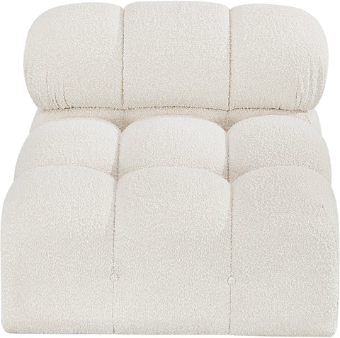 Niya Cream Boucle Fabric Armless Armless