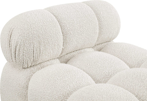 Niya Cream Boucle Fabric Armless Armless