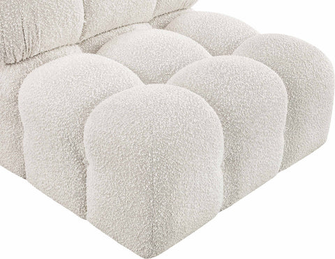 Niya Cream Boucle Fabric Armless Armless