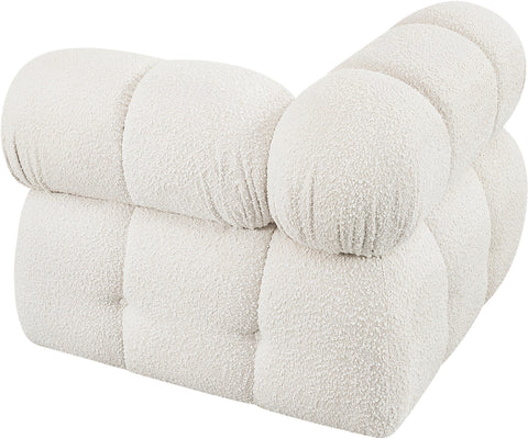 Niya Cream Boucle Fabric Corner Corner