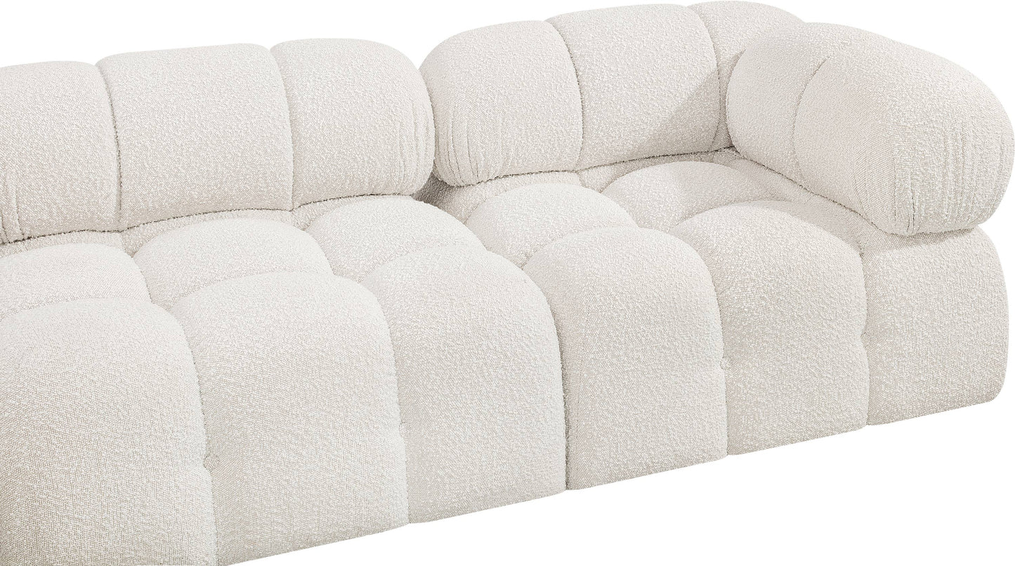 niya cream boucle fabric modular sofa s102a