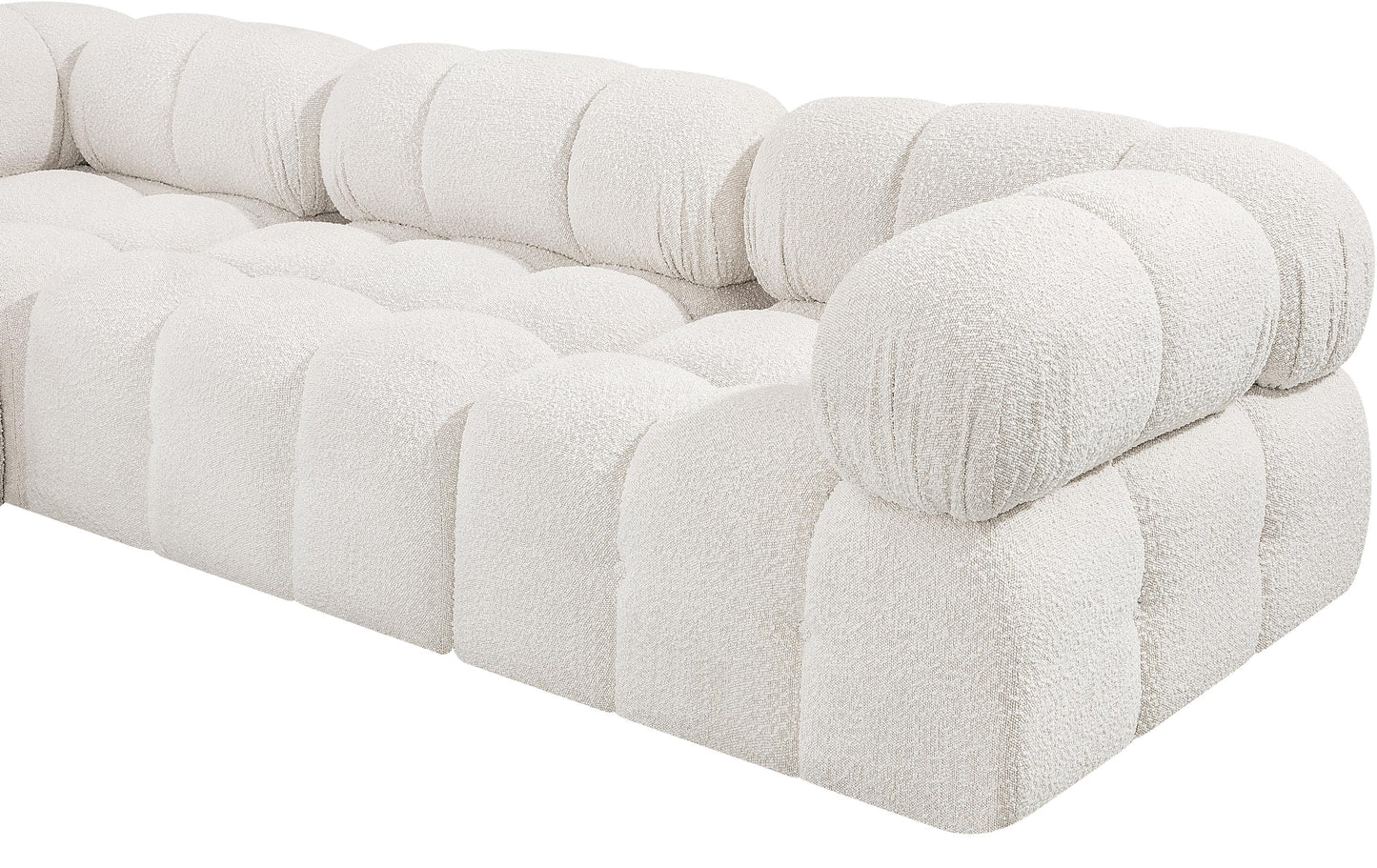 niya cream boucle fabric modular sofa s102a