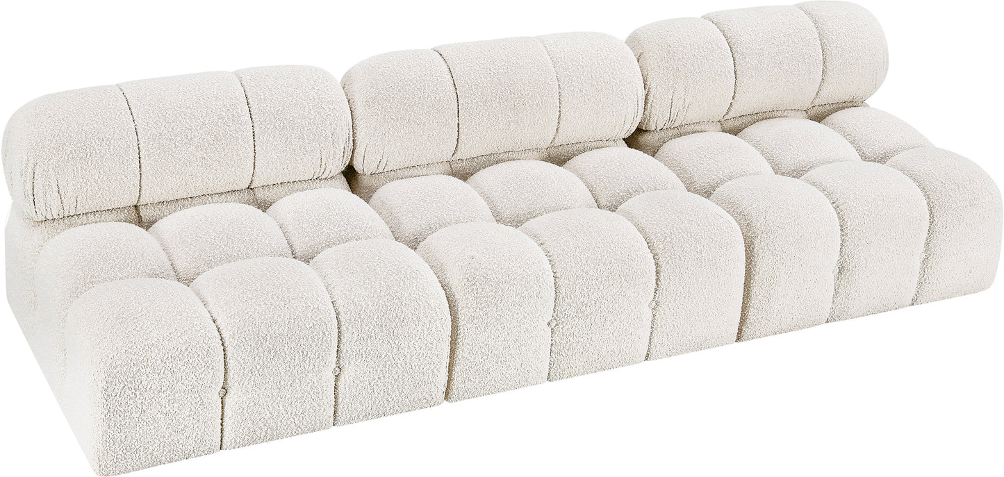 niya cream boucle fabric modular sofa s102b