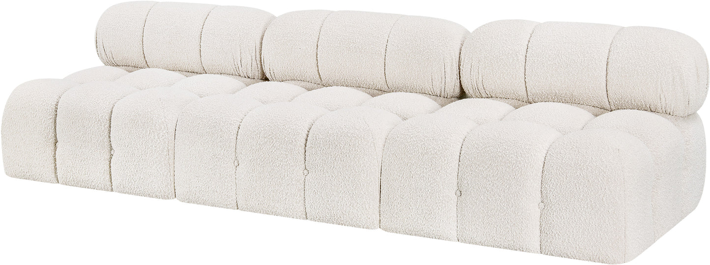 niya cream boucle fabric modular sofa s102b