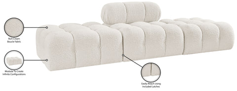 Darcy 102" Cream Boucle Fabric Upholstered Sofa, 3-Piece (Style 2)