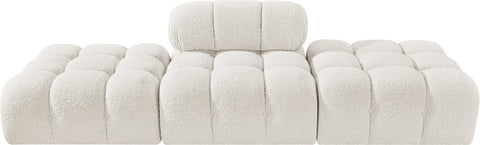 Darcy 102" Cream Boucle Fabric Upholstered Sofa, 3-Piece (Style 2)