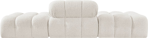 Darcy 102" Cream Boucle Fabric Upholstered Sofa, 3-Piece (Style 2)