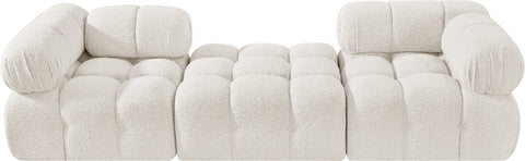 Darcy 102" Cream Boucle Fabric Upholstered Sofa, 3-Piece (Style 3)
