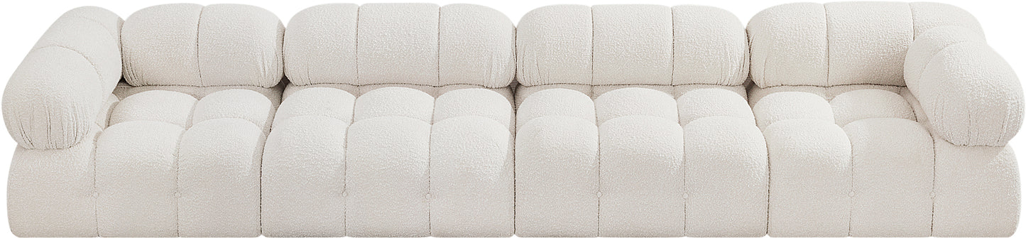 niya cream boucle fabric modular sofa s136a