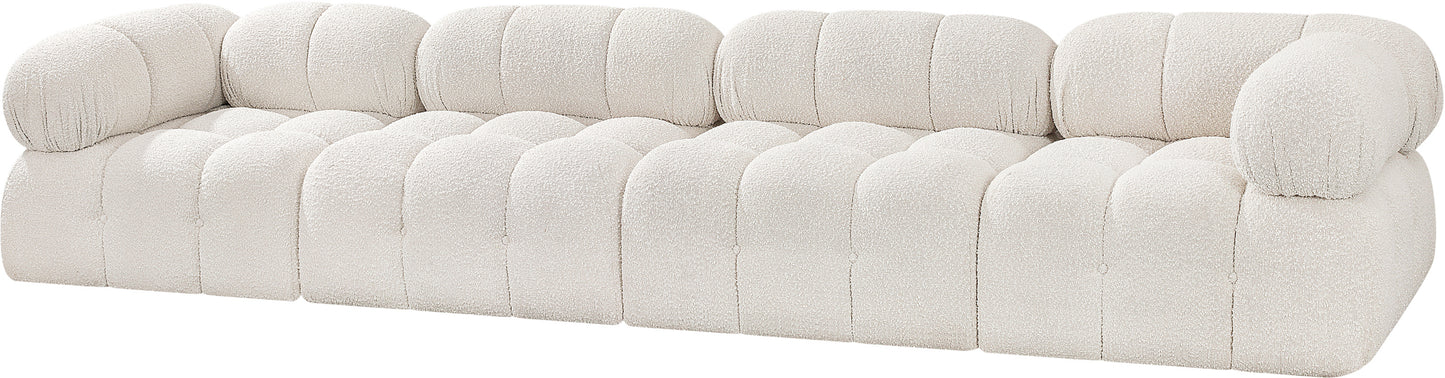 niya cream boucle fabric modular sofa s136a