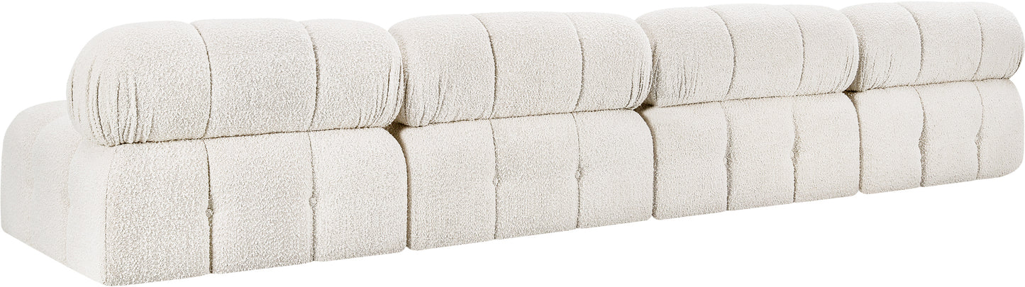 niya cream boucle fabric modular sofa s136b