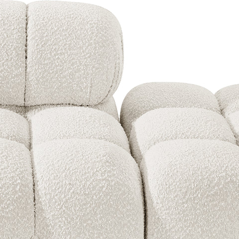Darcy 170" Cream Boucle Fabric Upholstered Sofa, 5-Piece