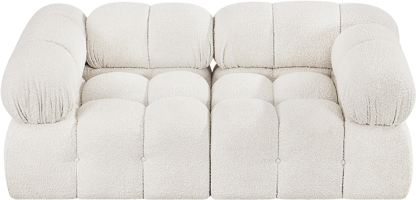 niya cream boucle fabric modular sofa s68a