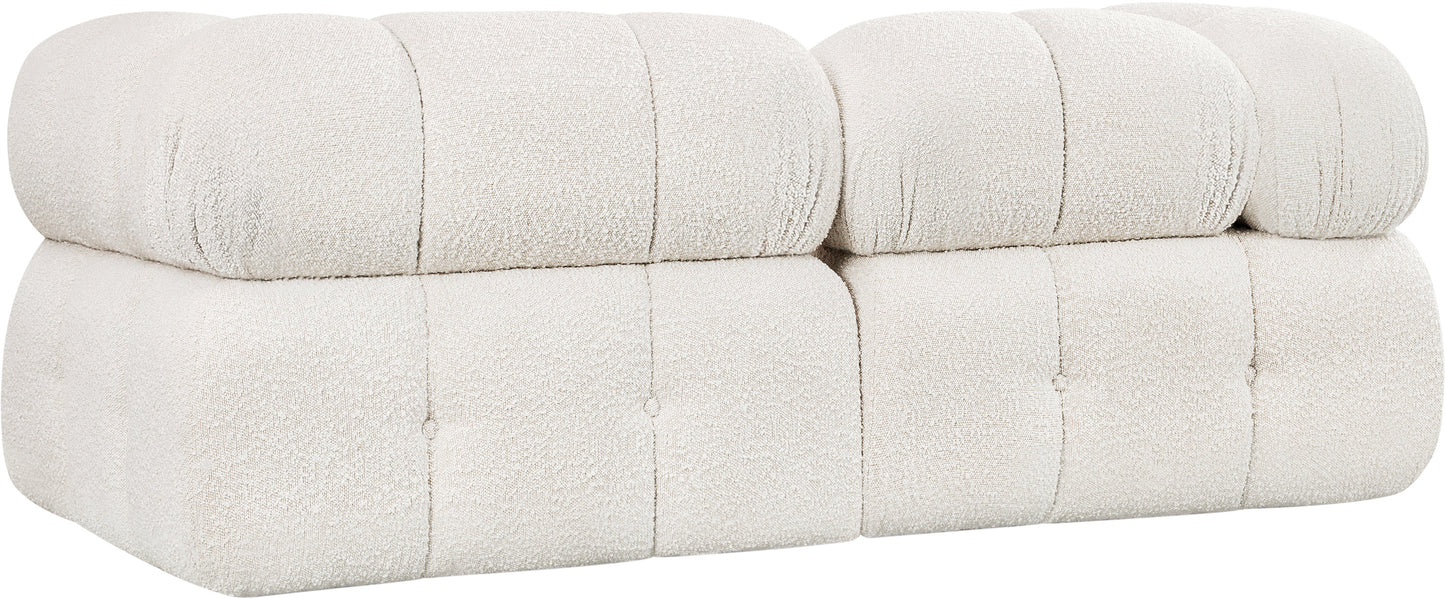 niya cream boucle fabric modular sofa s68a