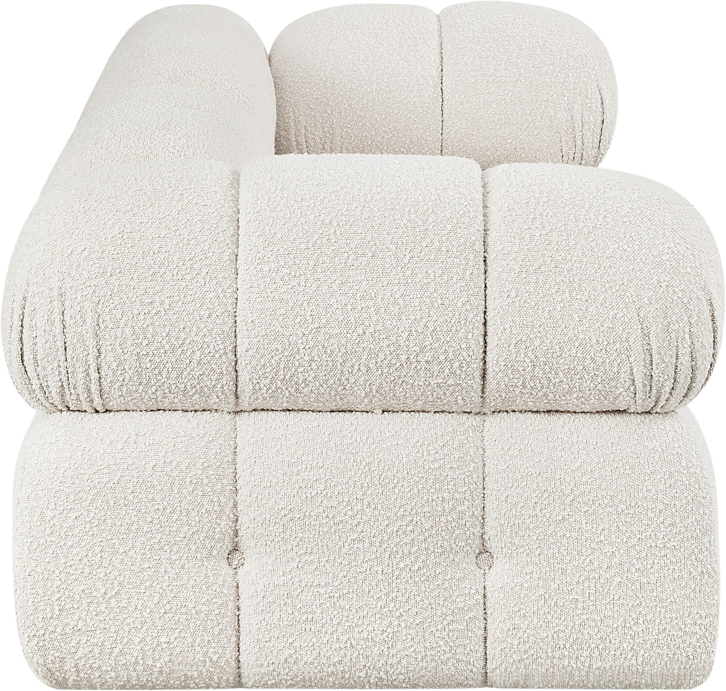 niya cream boucle fabric modular sofa s68a