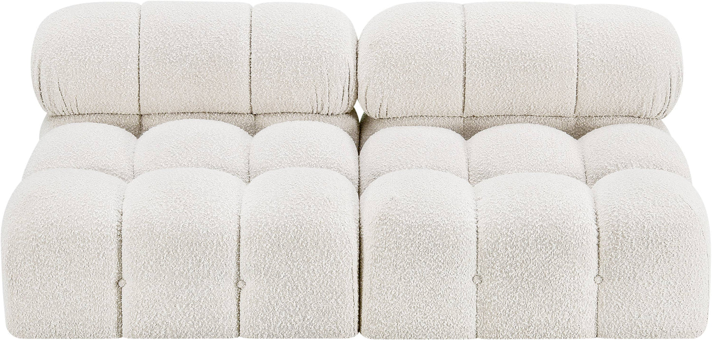 niya cream boucle fabric modular sofa s68b