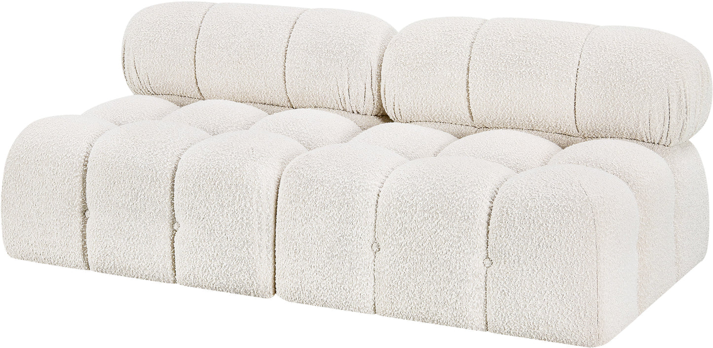 niya cream boucle fabric modular sofa s68b