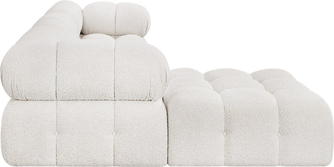 Niya Cream Boucle Fabric Modular Sectional Sec4B