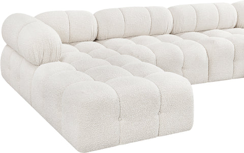 Niya Cream Boucle Fabric Modular Sectional Sec4B
