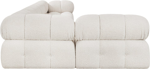 Niya Cream Boucle Fabric Modular Sectional Sec5A