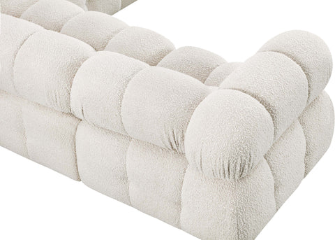 Niya Cream Boucle Fabric Modular Sectional Sec5D