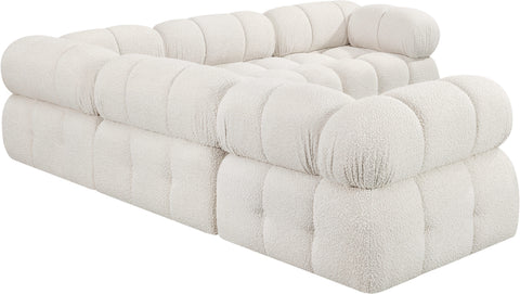 Niya Cream Boucle Fabric Modular Sectional Sec5D