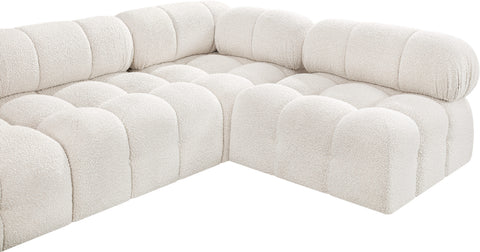 Niya Cream Boucle Fabric Modular Sectional Sec6A