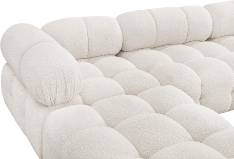 Niya Cream Boucle Fabric Modular Sectional Sec6A