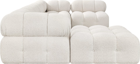Niya Cream Boucle Fabric Modular Sectional Sec6A
