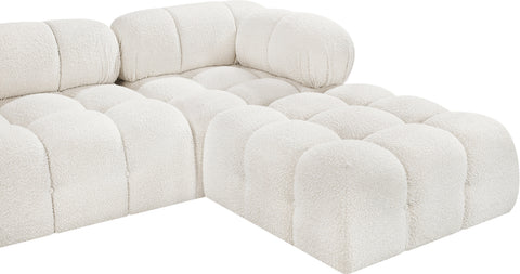 Niya Cream Boucle Fabric Modular Sectional Sec6A