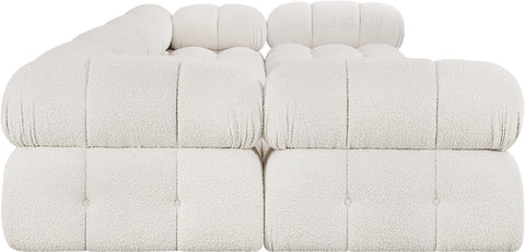 Niya Cream Boucle Fabric Modular Sectional Sec6B