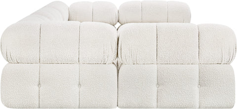 Niya Cream Boucle Fabric Modular Sectional Sec6C