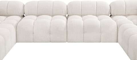 Niya Cream Boucle Fabric Modular Sectional Sec6D