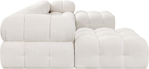 Niya Cream Boucle Fabric Modular Sectional Sec6D