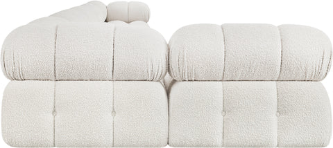 Niya Cream Boucle Fabric Modular Sectional Sec6E